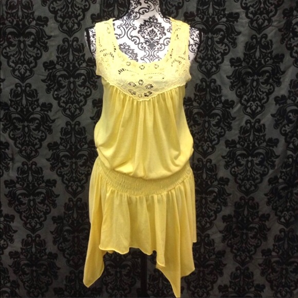 Dresses & Skirts - Adorable Sunshine Yellow Asymmetrical Hem Dress